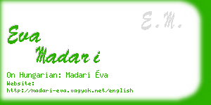 eva madari business card